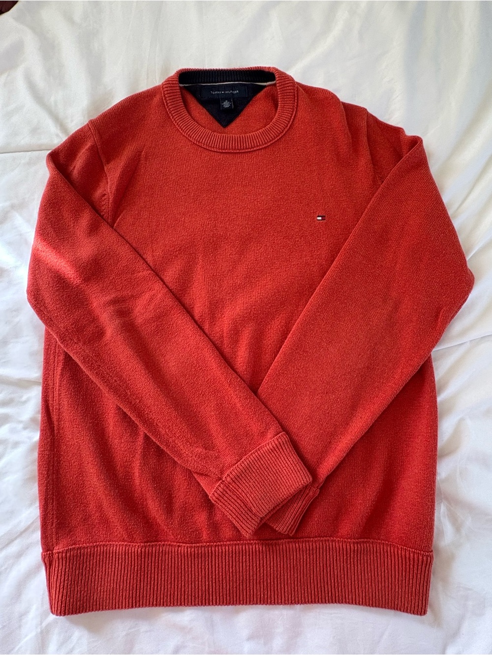 Tommy Hilfiger Orange Crewneck Sweater